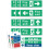 Rubigo Safety Pack of 14, Fire Exit Sign (RIGHT, LEFT, UP, DOWN ARROW) Fire Exit Keep Clear Sign 1