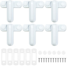 6 Pack Sash Jammer Blocker - Door & Window Lock Anti Theft - Additional Home Security for PVC/uPVC Windows and Doors - Zinc Cast Alloy