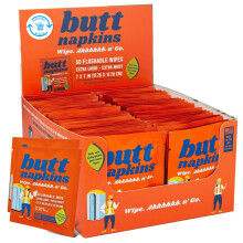 Butt Napkins - Water-Based Flushable Wipes, Individually Wrapped (Industrial, 50 Count (Pack of 1))