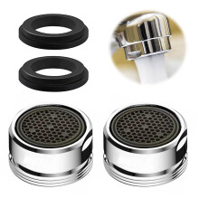 2 Pack M24 Tap Aerators, Quick Fit Tap Filter Nozzle with Gasket, Faucet Filter Replacement Insert for Kitchen & Bathroom Mixer Tap