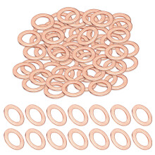 30 Pcs M14 Copper Washer Sealing Rings, Flat Copper Washers, Metric Sump Plug Washers for Screws Bolts Hydraulic Oil Drain Flat Sealing Crush Ring