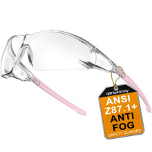 HTS HUNTERSKY S239 Protective Clear Pink Small Safety Glasses Ladies Youth protecting eyes from wind anti-pollen dust proof night bike tennis