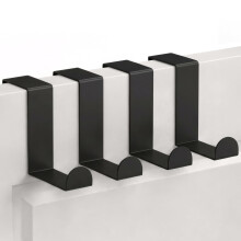 Minismus Over The Door Hooks Stainless Steel, Powder-Coated with Reversible Design and Strong Hold, Space-Saving Over Door Hook for Coats, Towels
