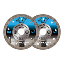 OX Trade XL Cuts All Tiles Diamond Blade Twin Pack – 115mm Dia x 22mm Bore, Ultra-Thin 1.3mm Segment Long Life Blade for Ceramic & Medium-Hard