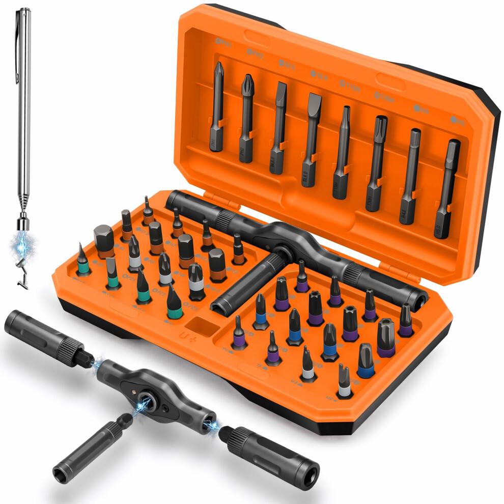 Kelin Secret Santa Gifts For Men 42 In 1 Magnetic Ratchet Screwdriver Set, Multi Bit Ratcheting Torx Screwdriver Sets 5051226954641