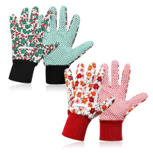 Grantop Gardening Gloves for Women Set,2 pairs Comfortable Gardening Working Gloves for Ladies Women,Floral Garden Gloves with Elastic Cuffs and