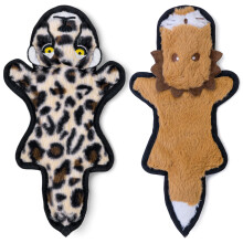 SHARLOVY No Stuffing Dog Toys Crinkle Squeaky, Long Lasting Chews for Aggressive, Durable Plush Dog Puppy Chew Toys for Teething