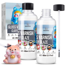 Air Dry Clay Glaze - 200ml High Gloss Polymer Clay Varnish & Sealant - Waterproof, Scratch Resistant, Non-Toxic Glossy Finish for Air Dry Clay