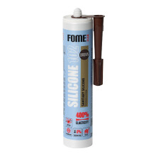 Fome Flex Brown Silicone Sealant [310ml] – Professional Grade, Waterproof & Mould Resistant – For Bathroom, Kitchen, Windows, Showers & More