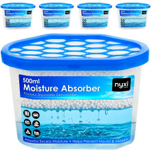Nyxi Dehumidifier Pack of 6 X 500ml Interior Wardrobe, Ideal to stop Condensation damp, mould mildew & condensation