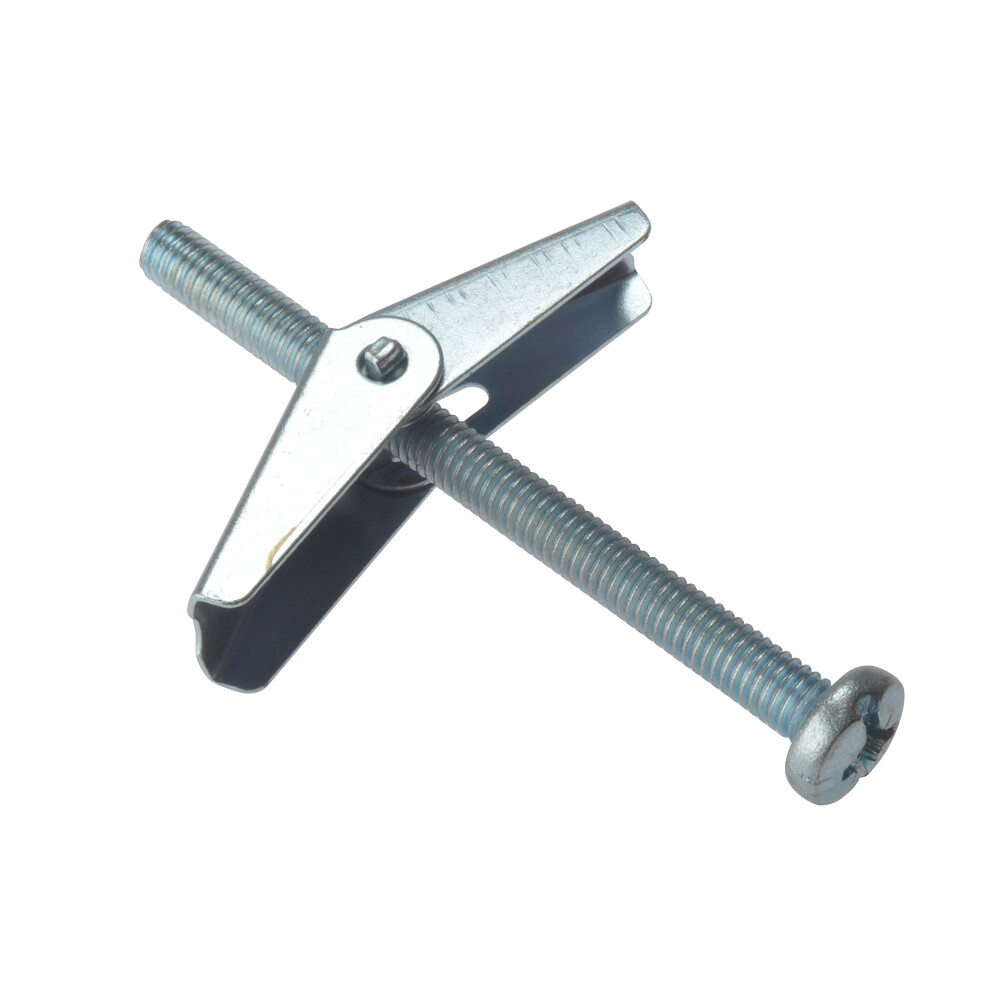 Forgefix Plasterboard Spring Toggles | M5 X 50Mm | Zinc Plated | Bag 10