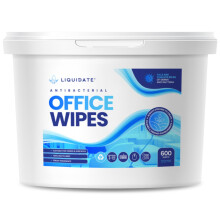 Office Wipes - 600 Heavy-Duty Antibacterial Recyclable Wipes - Eliminates 99.9% of Germs - Perfect for Offices, Desks, Work Surfaces & Homes