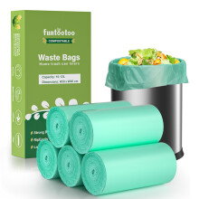 Biodegradable Food Waste Bags,Food Bin Bags 125 Count，10L Food Waste Caddy Bin Liners Biodegradable Bin Bags for Kitchen Office, Home, 45 x 50cm