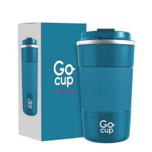 GoCup Travel Mug, Insulated Reusable Coffee Cup with Spill Proof Lid, 510ml, UK Brand, Stainless Steel, Large Size, Keep Drinks Hot and Cold, 18oz