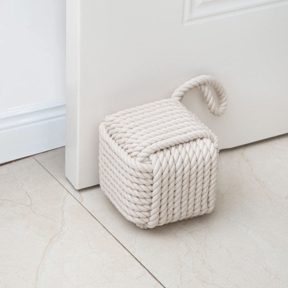 Marwood Rope Knot Door Stops Decorative Nautical Door Stopper Handmade With Handle 5051226905360