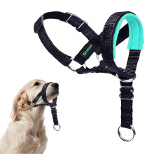 ILEPARK Dog Head Collar with Safety Strap, Head Harness for Dogs to Stop Pulling, Easy to Use, Adjustable & Reflective (S, Green)