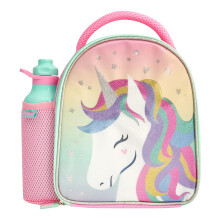 Polar Gear Glitter Unicorn Insulated Kids Lunch Bag Holder and 600ml Water