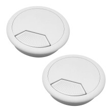 ALLY-MAGIC Desk Grommets, Desk Plastic Grommet for Home & Office, 2PCS Round Cord Cable Hole Cover, Computer Desks Cable Grommets