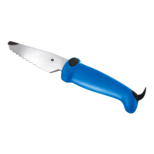 Kuhn Rikon Kinderkitchen Serrated Kids Cutting Knife – Safety Knives for Children, Kids Knife for Chopping & Cooking – 3 Year Guarantee, Blue