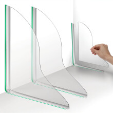 Sorcristy 2 PCS Shower Splash Guard, Bath Splash Guard, Self-Adhesive Clear Bathtub Corner Splash Guard, Guards to Keep Water in Shower