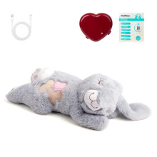 pet prime Snuggle Rabbit Heart Beat Dog Toy for Puppies, Dog Heartbeat Comforter with Variable Speed Timed Heartbeat & Heat Pad for Anxious Dogs