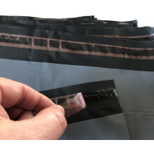 UKPS 10 Grey Colour Plastic Polythene Peel + Seal Mailing Postal Bags Large Size 12 x 16" / 305x405mm Self Seal Packing Packaging Postage Mail Sacks