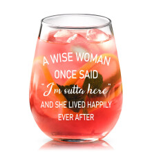 Joymaking Colleague Leaving Glass - 15 Oz Wine, Retirement/Job Gift for Women