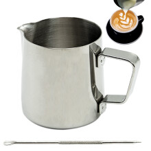 200ml Milk Jug, Stainless Steel Milk Jug Milk Frothing Pitcher Jug Cup with Measurement Mark