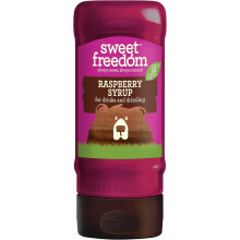 Sweet Freedom Raspberry Syrup 350 g – Vegan Drizzle for Coffee and Pancakes, Naturally Sweetened with Fruits, Only 13 Kcal Per Teaspoon (Pack of 1)