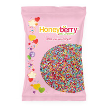 Rainbow Nonpareils Sprinkles 55g Sachet - Natural Edible Hundreds & Thousands Decorating Sprinkles - Perfect for Baking, Cupcake and Cake Decorations