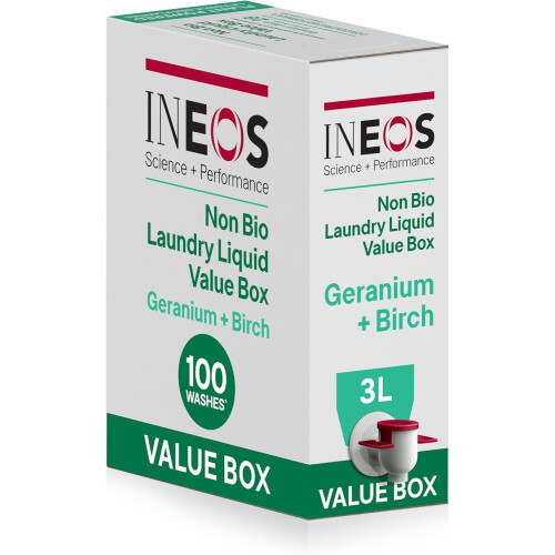 INEOS Next Gen Non Bio Laundry Washing Liquid Detergent, Stain