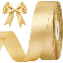 22M Ribbon for Gift Wrapping,20mm Wide Champagne Gold Ribbon, Thick Fabric Gift Wrap Ribbons for Crafting,Halloween & Christmas,Wedding & Valentine's