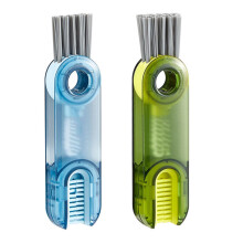 EMTPJAL 2PCS 3-in-1 Cup Lid Crevice Cleaning Brush, Multifunctional Portable Bottle Detail Brush, Kitchen Cleaning Tool for Cups, Lids