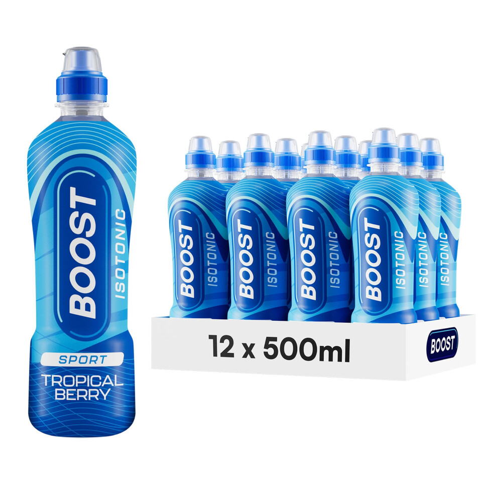 Boost Sports Drinks Tropical Berry | 12 Isotonic Drink With Vitamin B12 And B6 | Electrolyte Drink | Maximum Hydration Drinks