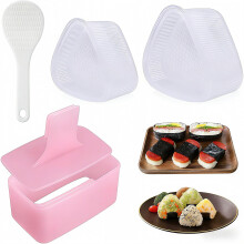 4 Pcs Onigiri Mould, Rice Mould, Sushi Making Kit, Pressure Onigiri Mold Shake Sushi Maker for Kids Bento Lunch Family DIY (4 Pcs)