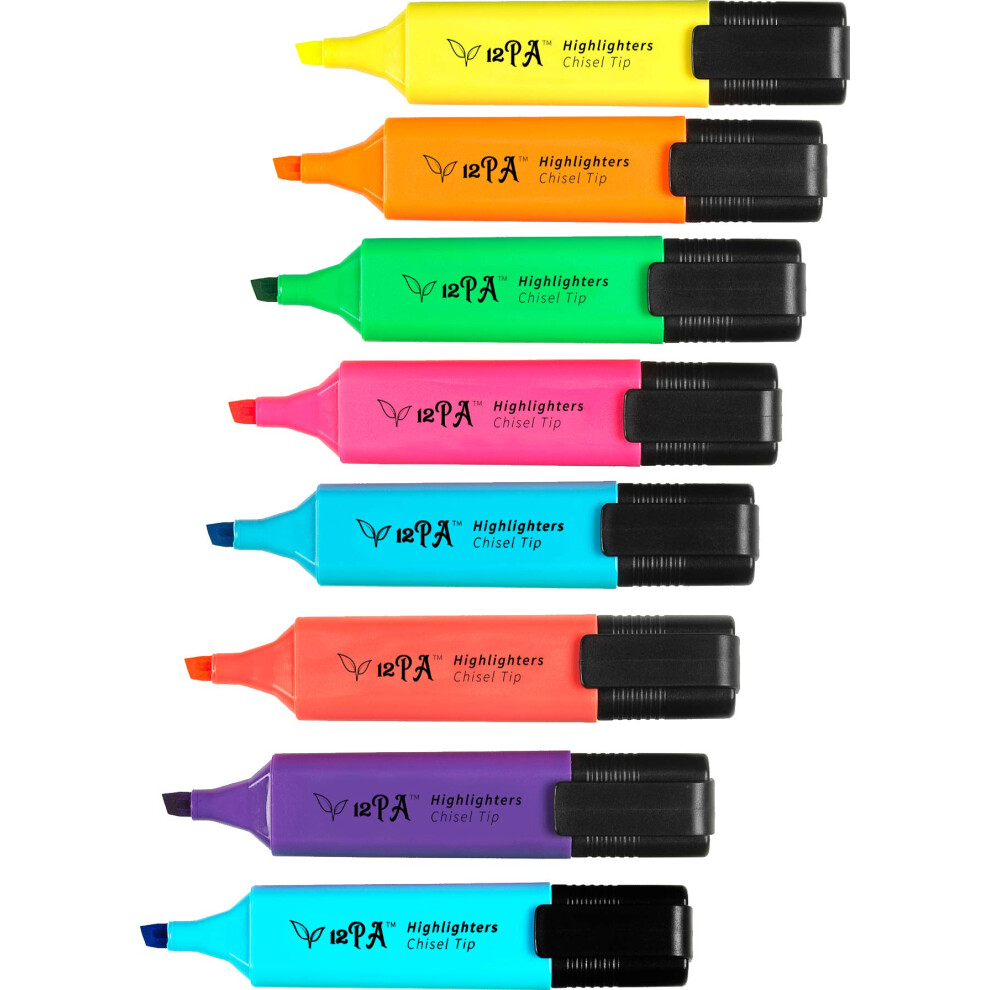 Photos - Felt Tip Pen 12PA 8 Chisel Tipped Highlighters