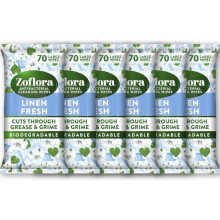 Zoflora Linen Fresh Biodegradable Wipes, Antibacterial Multi-surface