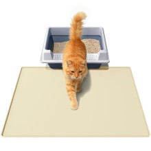 Cat Litter Mat 60 x 40 cm,Soft Silicone Material, Easy Clean Waterproof No Slip Litter Tray Mat, Durable Cat Mat For Indoor,Garden