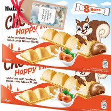 Wafer Bar Bundle With Hazelnut & Cocoa Flavoured Cream Filled Wafer Bars 8x (2 Pack) - By Oerich Gift