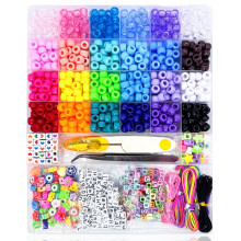 900 Pony Beads 200 Letter Beads Jewelry 60 Colorful Clay Bead Kandi Bracele
