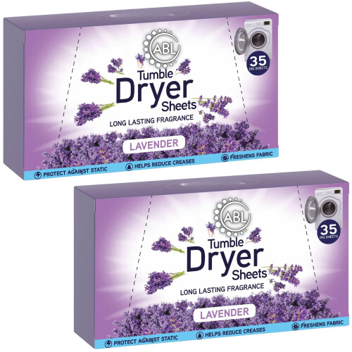 Tumble Dryer Sheets | Laundry Sheets Scented | Fabric Conditioner Sheets 70 Sheets (Lavender)