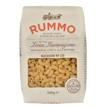 Rummo Macaroni Elbows No.128 – Authentic Italian Pasta, Premium Quality in a Short Tubular Shape, 500 g (Pack of 1)
