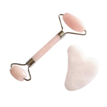 Jade Roller Gua Sha Set for Face Scraping Stone Tool Natural Anti Aging Wrinkle