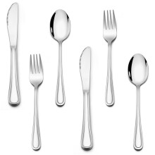 6 Piece Children’s Cutlery Set, Homikit Stainless Steel Kids Flatware Silverware Sets, Includes 2X Knives, 2X Forks, 2X Spoons, Healthy & Non-Toxic