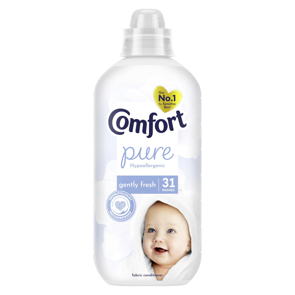 Comfort Pure Fabric Conditioner Dermatologist-Recommended And Hypoallergenic With A Gently Fresh Fragrance 31 Washes (930 Ml)