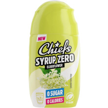 CHIEFS Syrup, Zero Calorie Syrup with Real Fruit Extracts, Elderflower, 65ml - More than 8l Softdrink - Zero Added Sugars