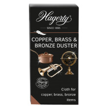 Hagerty Copper, Brass & Bronze Duster 36x55 cm I Bronze & copper polishing cloth I Antioxidation protection I Cleaning cloth for vases copper