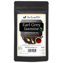 Earl Grey Jasmine Premium Black Loose Leaf Tea (50g), Bergamot Oil Black Tea with Jasmine Flowers