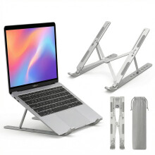 MODE BLEND Adjustable Laptop Stand Riser – Foldable, Portable & Ergonomic Holder for 10–15.6 Inch Laptops, 7 Height Angles (15–45), Anti-Slip