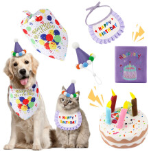 Remedare Dog Birthday Bandana Set with Party Hat & Squeaky Cake Toy Snuffle Mat Gift for Small, Medium, Large Dogs
